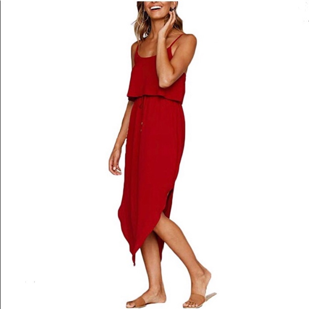 Women’s red midi dress❤️ - Picture 2 of 3